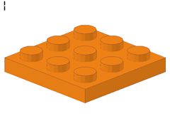 %11212 プレート[オレンジ]3x3