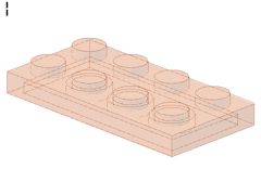 %3020 プレート[透明アメ色]2x4