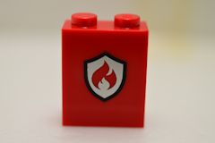 %550 ブロック[赤]1x2x2(消防ロゴ)