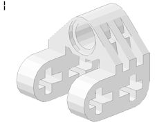 %92907 直交軸コネクタ[白](軸穴x4、ペグ穴x1)