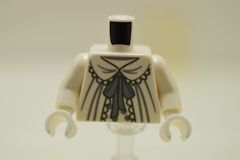 ミニフィグ胴体[白](ストライプ、リボン)