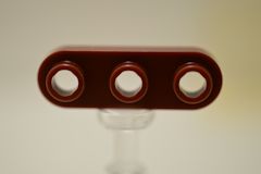 %77850 プレート[新茶]1x3(楕円、貫通ポッチ3個)