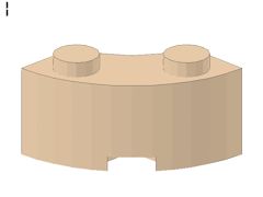 %85080 ブロック[肌色]2x2(1/4円、新タイプ)