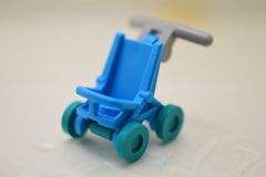 %5491 ベビーカー[ダークアズール青](取っ手[新灰]、車輪[ダークシアン])