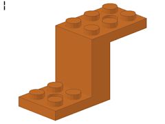 %6087 ブラケット[黄褐色]2x5x2.3(Z型、穴開き)