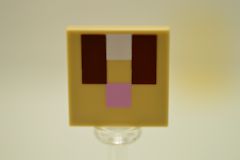 %3068b タイル[タン]2x2(マイクラ、ＲａｂｂｉｔＦａｃｅ)