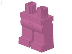 ミニフィグ足[ダークピンク]