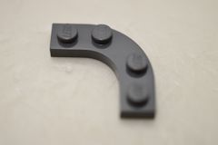 %68568 プレート[新濃灰]3x3(1/4円、2x2カット)