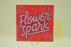 %1751 タイル[白]4x4(Ｆｌｏｗｅｒ Ｓｐａｒｋ)