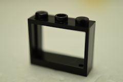 %6798 窓枠[黒]1x3x2(敷居無タイプ)