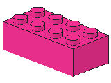 %3001 ブロック[ダークピンク]2x4