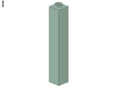 %2453b ブロック[緑灰]1x1x5