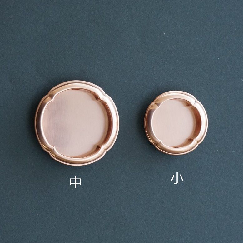 襖引手 丸木瓜 銅製 磨きクリア仕上げ | 室金物オンラインストア