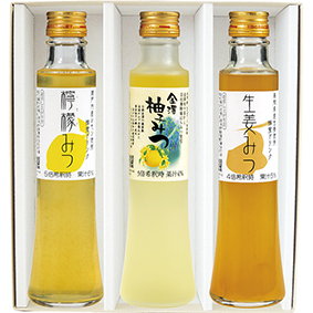 ハニードリンク 3本セット(檸檬・金澤柚子・生姜)