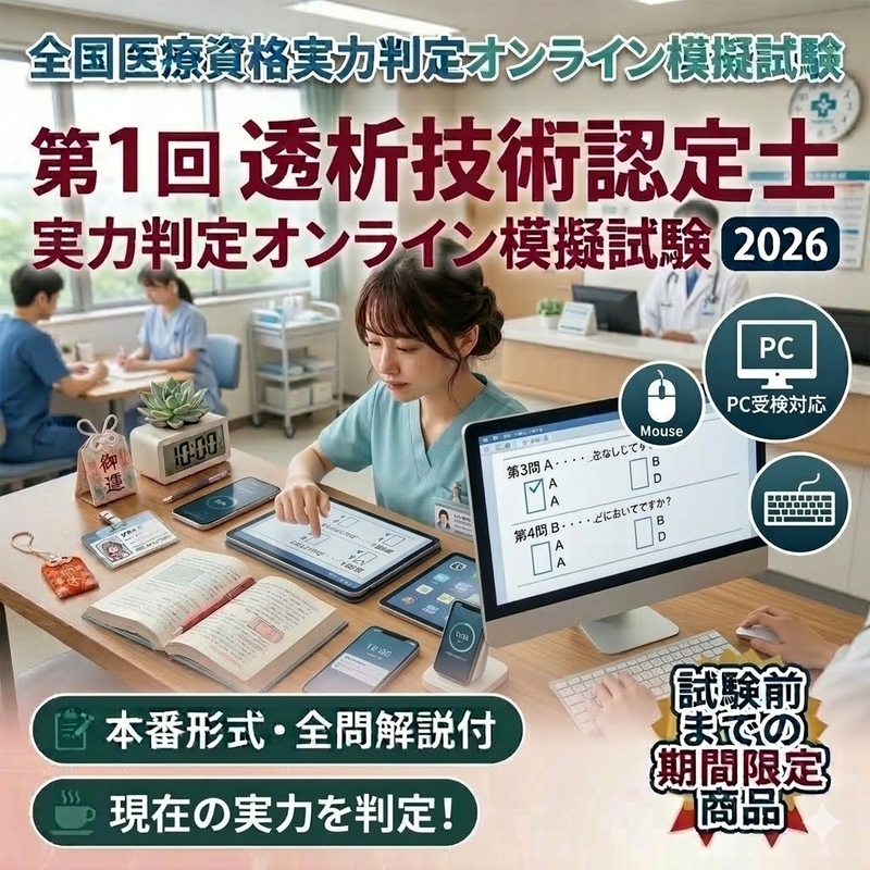 第１回 透析技術認定士 実力判定オンライン模擬試験 2026