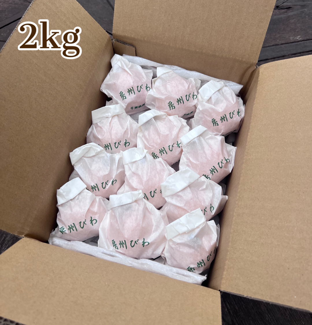 房州びわ 2Lサイズ2キロ箱入り ー房州びわー 化粧箱2Lサイズ12個入り | きしの屋オンラインストア