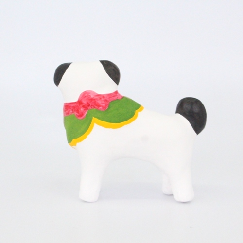 レトロ 古道具 土人形 泥人形 犬 戌 狛犬 アンティーク 広島 子宝 チン