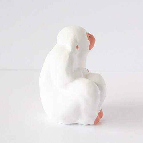 白色の猿の置物　博多人形 白色の猿の置物 博多人形 博多人形 猿干支博多人形 置物