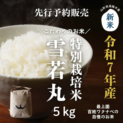 【予約販売】最上園／令和7年産 特別栽培米「雪若丸」5kg