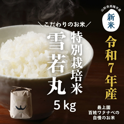 最上園／令和7年産 特別栽培米 雪若丸5kg