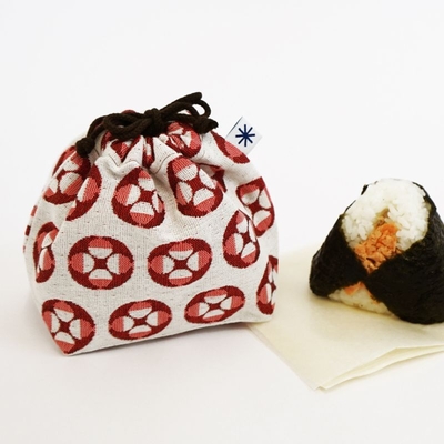 米織小紋 ✕ 雪若丸おにぎり巾着