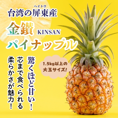 【配送商品】台湾屏東産「金鑚パイナップル」6玉入り