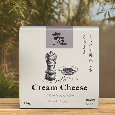蔵王酪農センター／クリームチーズ「ブラックペッパー」 100g【冷蔵】