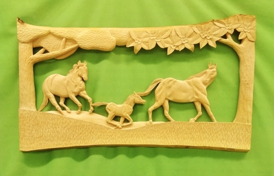 ［Art］慈愛（馬の親子）＜県展入選作＞