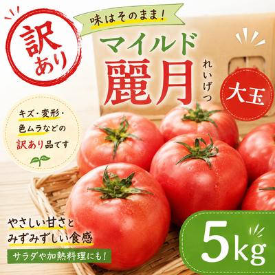 【訳あり】マイルド麗月大玉トマト5キロ