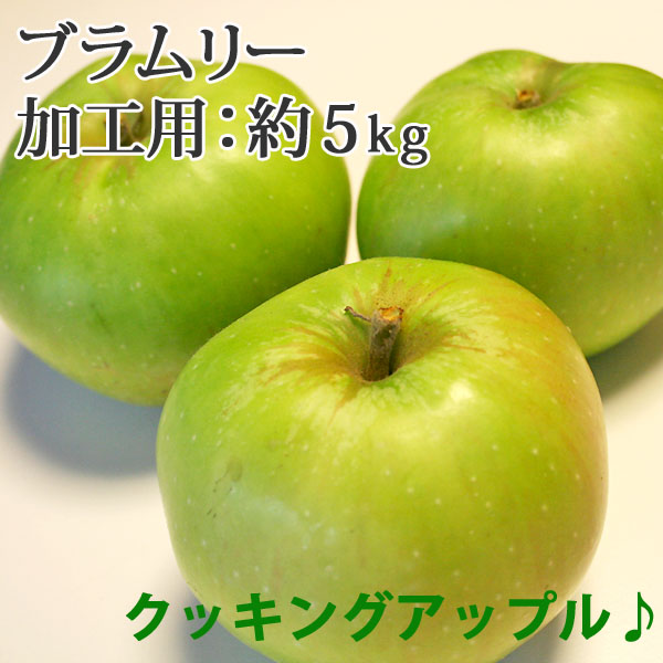 送料無料】青森県産りんご ブラムリー 加工用（訳あり・バラ詰め） 約