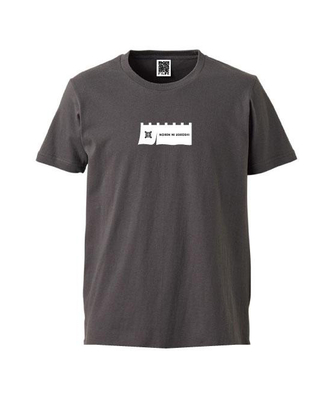 NOREN NI UDEOSHI Tシャツ チャコールグレー ／白ロゴ