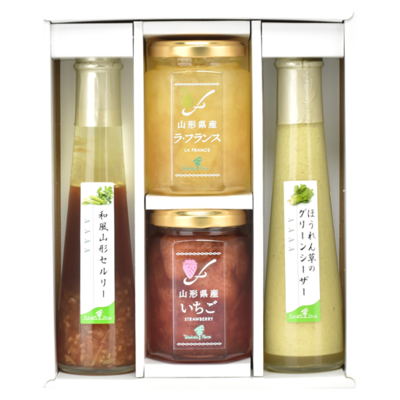 山形県産ジャム２個・YAMAGATAドレッシング２本詰合せ（ＪＤＢ－ＳＩ）