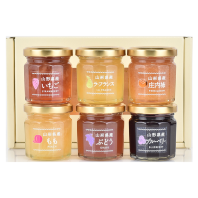 山形県産ミニジャム６個詰合せ（ＭＪ－０６C）