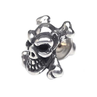 Bill Wall Leather (ビルウォールレザー)/Skull & Crossbones Stud (スカル＆クロスボーンスタッド)BWE218(片耳)