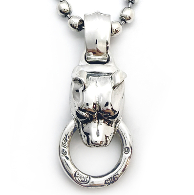 Bill Wall Leather (ビルウォールレザー)Large Dog Head Pendant（ラージドッグヘッドペンダントw/リング）BWPN879