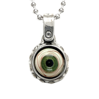 Alex Streeter(アレックスストリーター)BABY DEVIL HEART PENDANT w GREEN EYE (ベイビーデビルハートペンダントw/グリーンアイ)　ALP869EYE