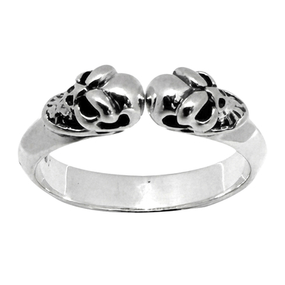 Bill Wall Leather (ビルウォールレザー) Double Skull Small Ring (ダブルスカルリング) BWR438