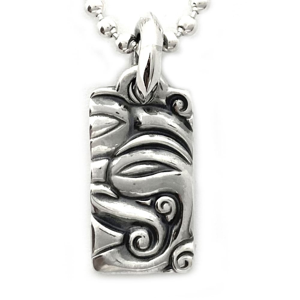 モアサナイト ドッグタグ ペンダントトップ シルバー DogTag  