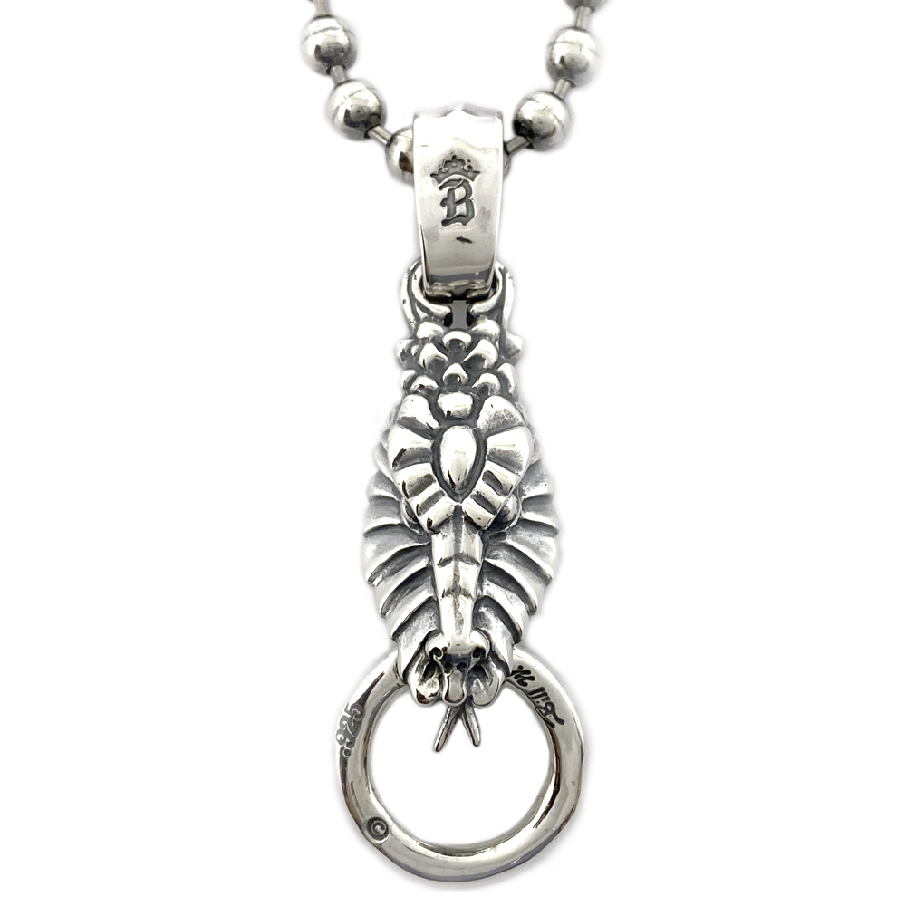 シルバー925 クロスボール レザーベルトループ BWL キーホルダー 新品  