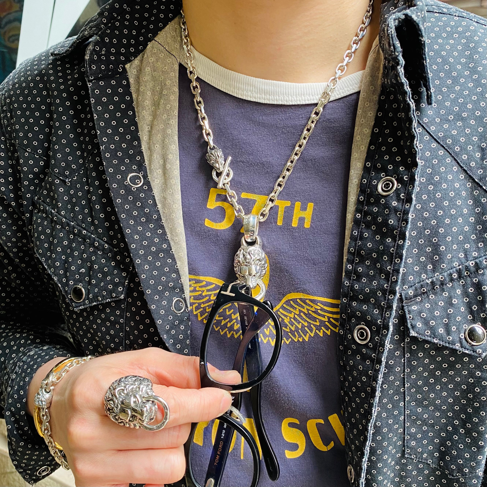 一点物 ビルウォールレザー カスタム ライオンリン - アクセサリー 