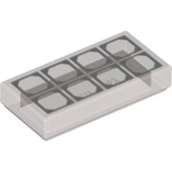  [ 29983 5t#111p ] 1x2 タイル [ オクタゴン・アウトライン ] [ 3069 33586 37293 30070 ] ( 透明茶色 スモーク Tr-Brown )