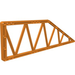 [ 55767 4a#106 ] 13x31x1 フレーム ラティス 鉄骨 鉄橋 [ 055767 t1v# 2d# ] ( 橙 オレンジ Orange )