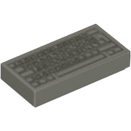 [ 046339 5t#027p ] 1x2 タイル [ キーボード QWERTY ] [ 3069 35386 37293 ] (旧濃灰 オールド・ダーク・グレー Old Dk-Gray )