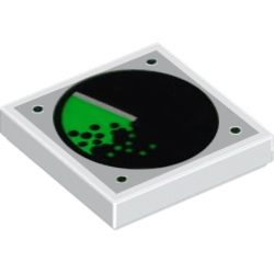 [ 3068pb0017 5t#001p ] 2x2 タイル [ レーダー 計器 ] ( 白 ホワイト White )