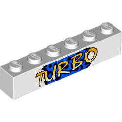 [ 3009pb024 5b#001p ] 1x6 ブロック [ TURBO ] ( 白 ホワイト White )