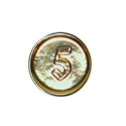 [ 97053a 2a#310 ] コイン 金貨 [ 5 ] [ 15629a ] ( クロム・ゴールド 金メッキ Chrome Gold )