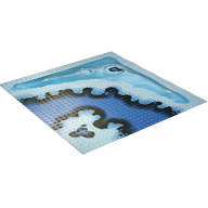 [ 3947bpx1 2p#045p ] 32x32 立体ベース・プレート [ 海底 ] [ 3947 6024 #6195 ] ( 薄青 Light Blue )