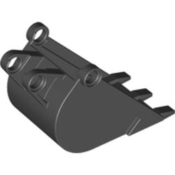 [ 002950 1v#026 ] 4x4x9 バケット スコップ [ 2950 ] ( 黒 ブラック Black )