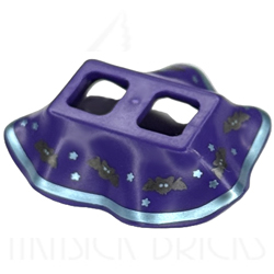 [ 24782pb09 8f#268p ] ミニフィグ用スカート [ 蝙蝠 コウモリ ハロウィン ] [ 24782 → 50184 ] ( 濃紫 Medium Lilac ) &hw