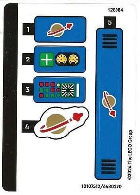 [ 40712stk01 2x#023p ] ステッカー・シート Micro Rocket Launchpad [ #40712 ] ( 青 ブルー Blue )